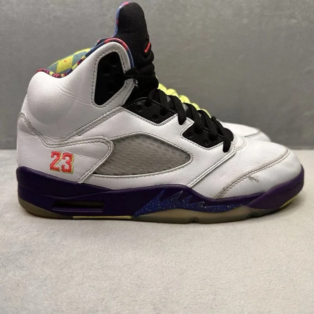 Jordan 5 Retro Mens Size 8 Shoes Alternate Bel-Air White Court Purple Green 2020